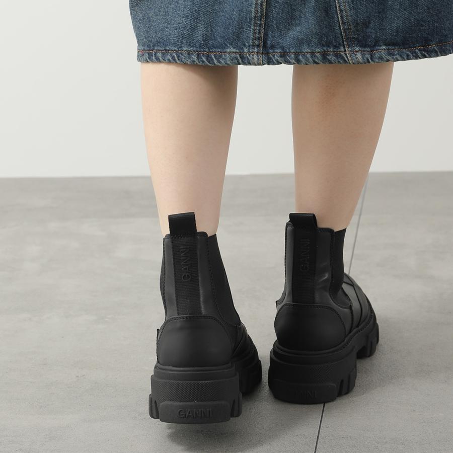GANNI（ガニー） ショートブーツ Cleated Low Chelsea Boot Black