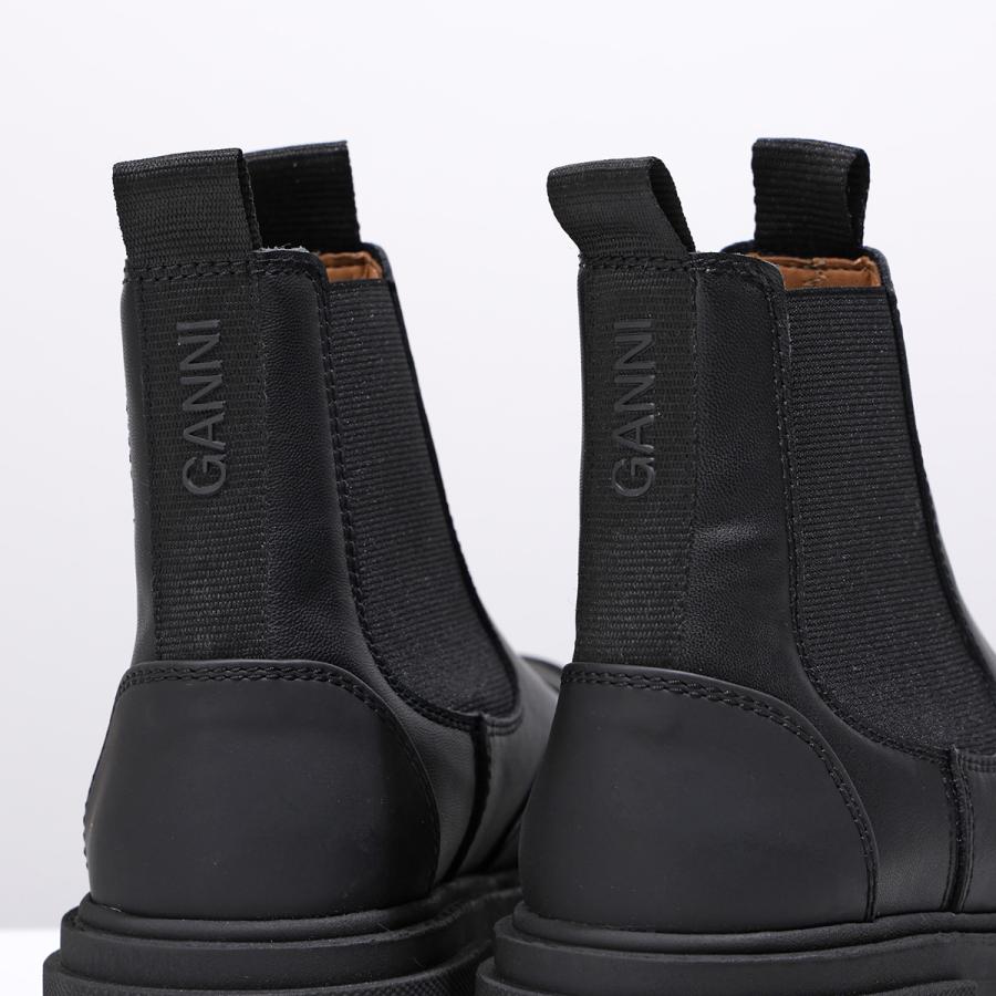 GANNI（ガニー） ショートブーツ Cleated Low Chelsea Boot Black