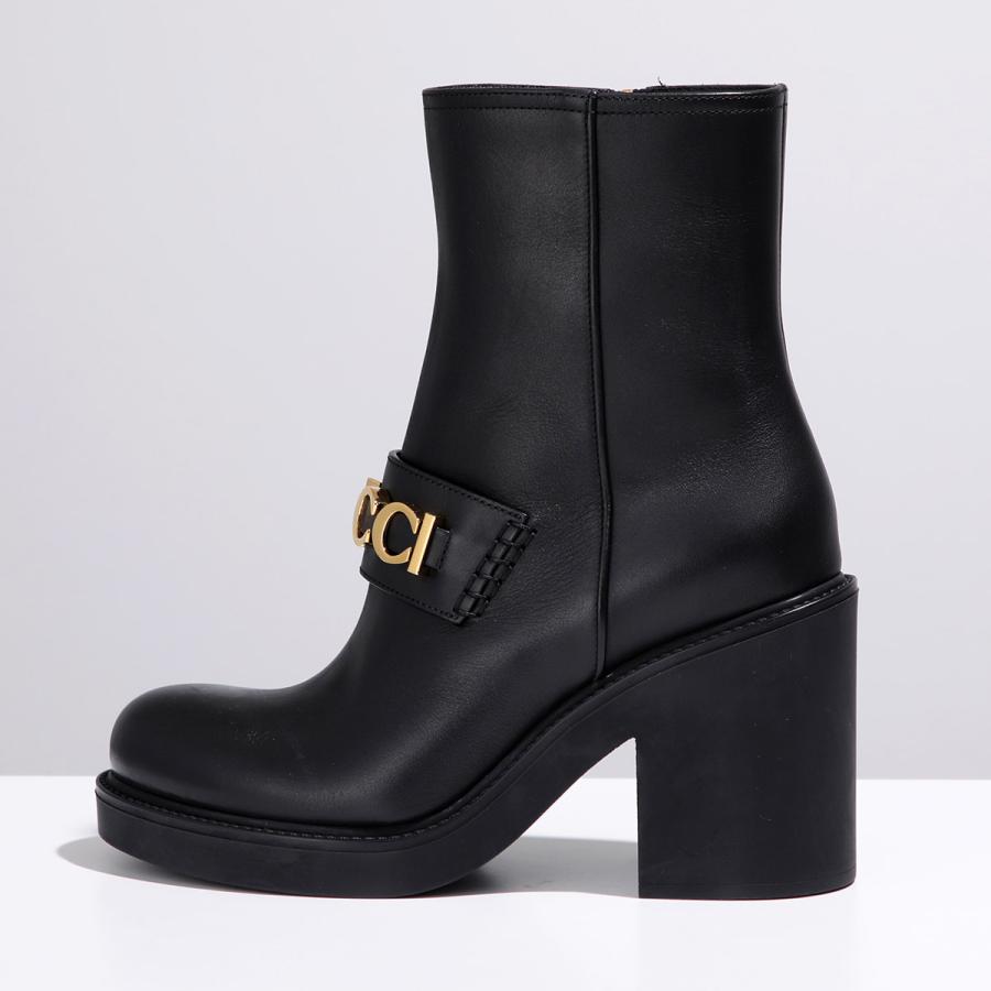 GUCCI（グッチ） ショートブーツ 750538 17K00 レディース ロゴ