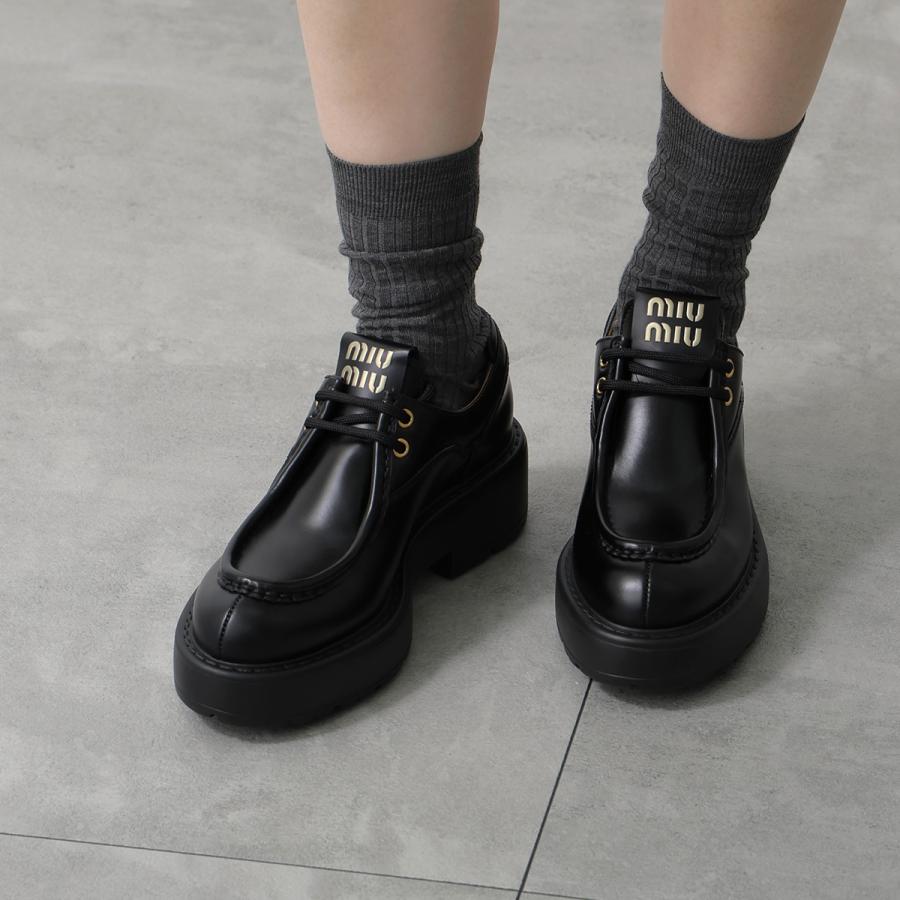 miu miu（ミュウミュウ） レースアップシューズ 5E964D B4L レディース