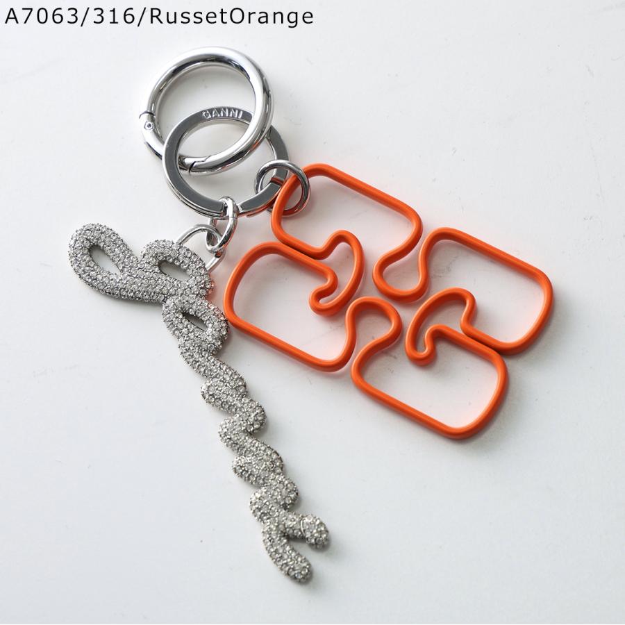 GANNI（ガニー） バッグチャーム Strass Signature Keyring A7062