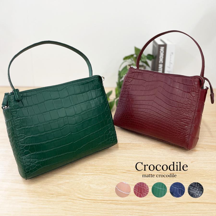 爆買WEEKセール クロコダイル ショルダーバッグ ポシェット レディース