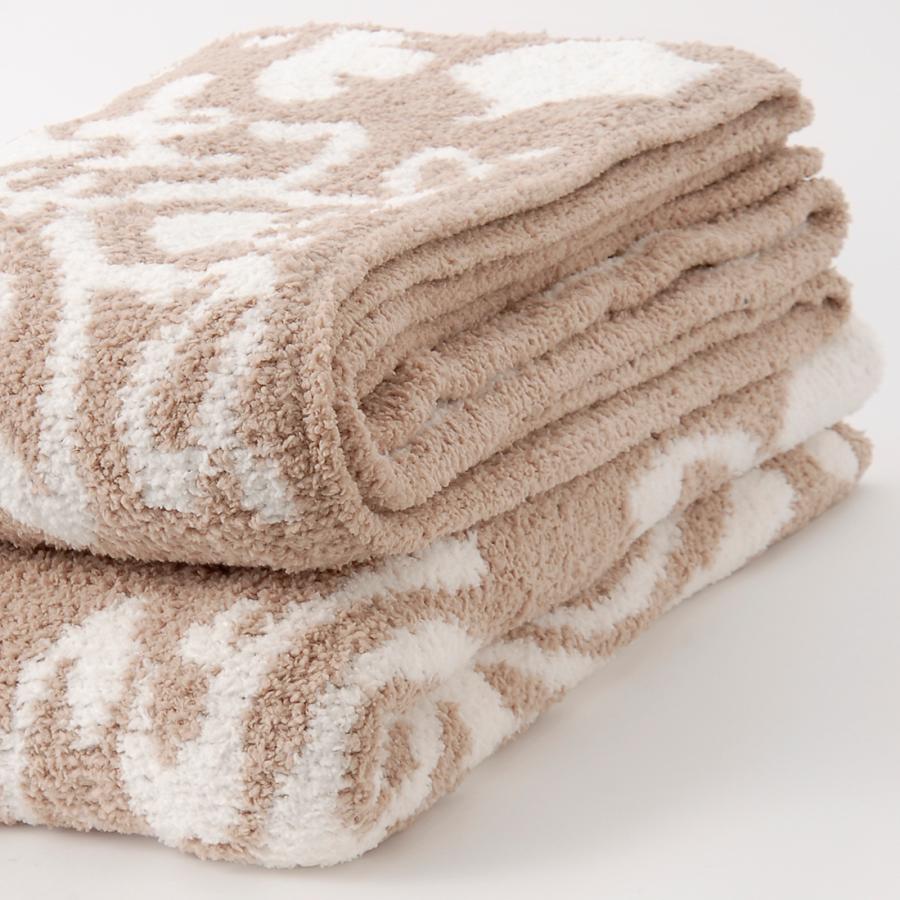 Kashwere（カシウエア） ブランケット ダマスク テディ×クリーム THCH