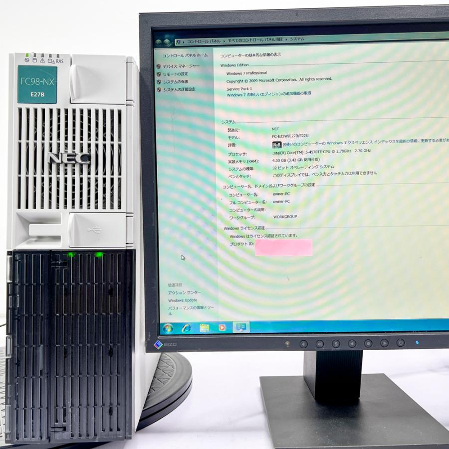 NEC NEC FC98-NX FC-E27B-S Windows7 32bit SP1 HDD 500GB×2