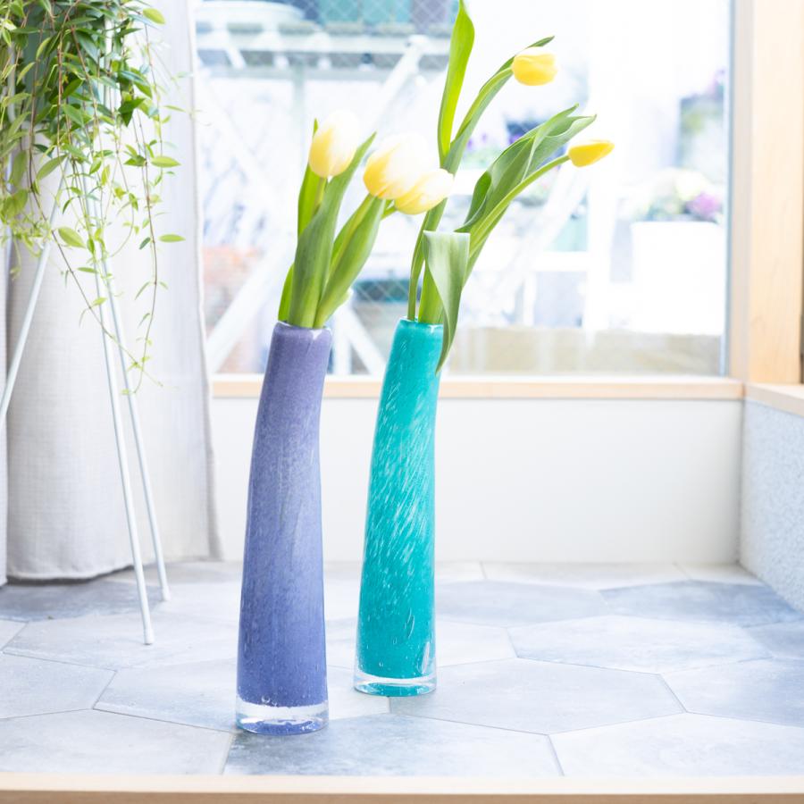 HenryDean ヘンリーディーン グラスL ヴェロニカ ガラス花瓶 花器 : S