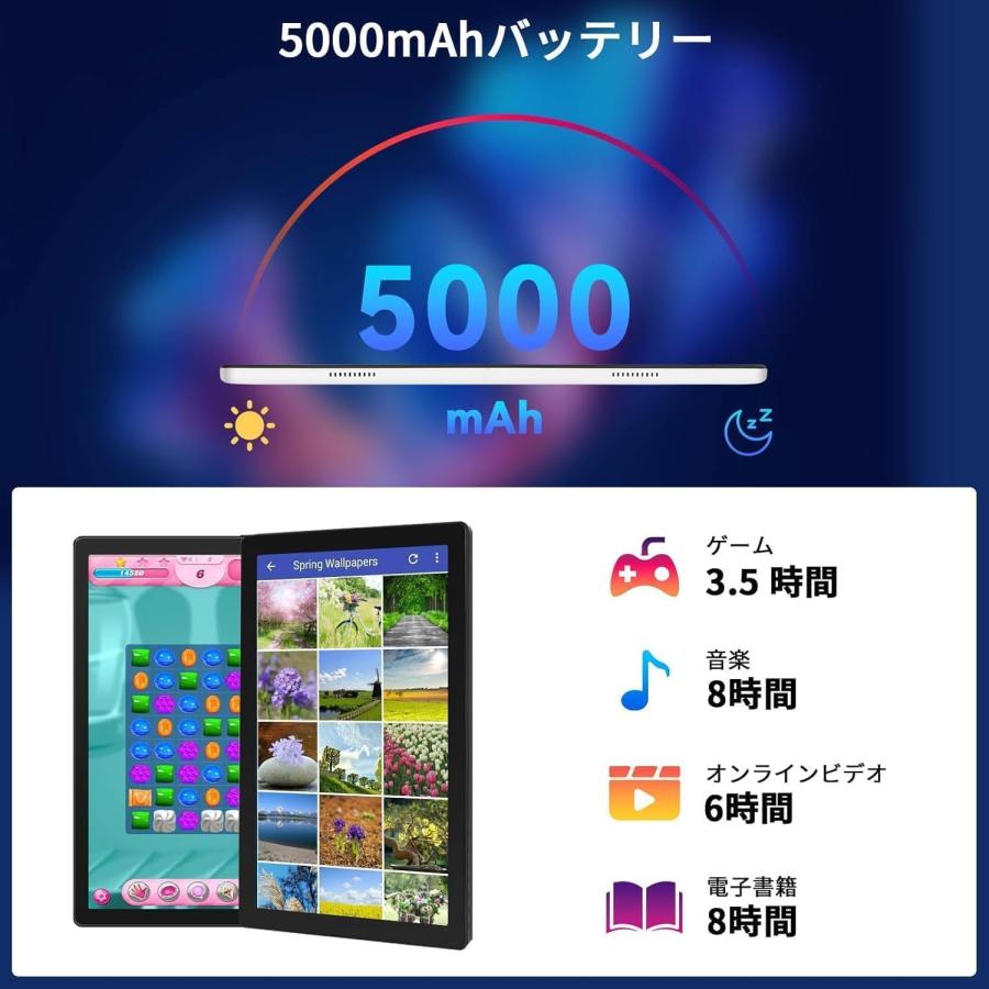 タブレット 10インチ Android15 Wi-Fiモデル20GB+64GB+1TB拡張