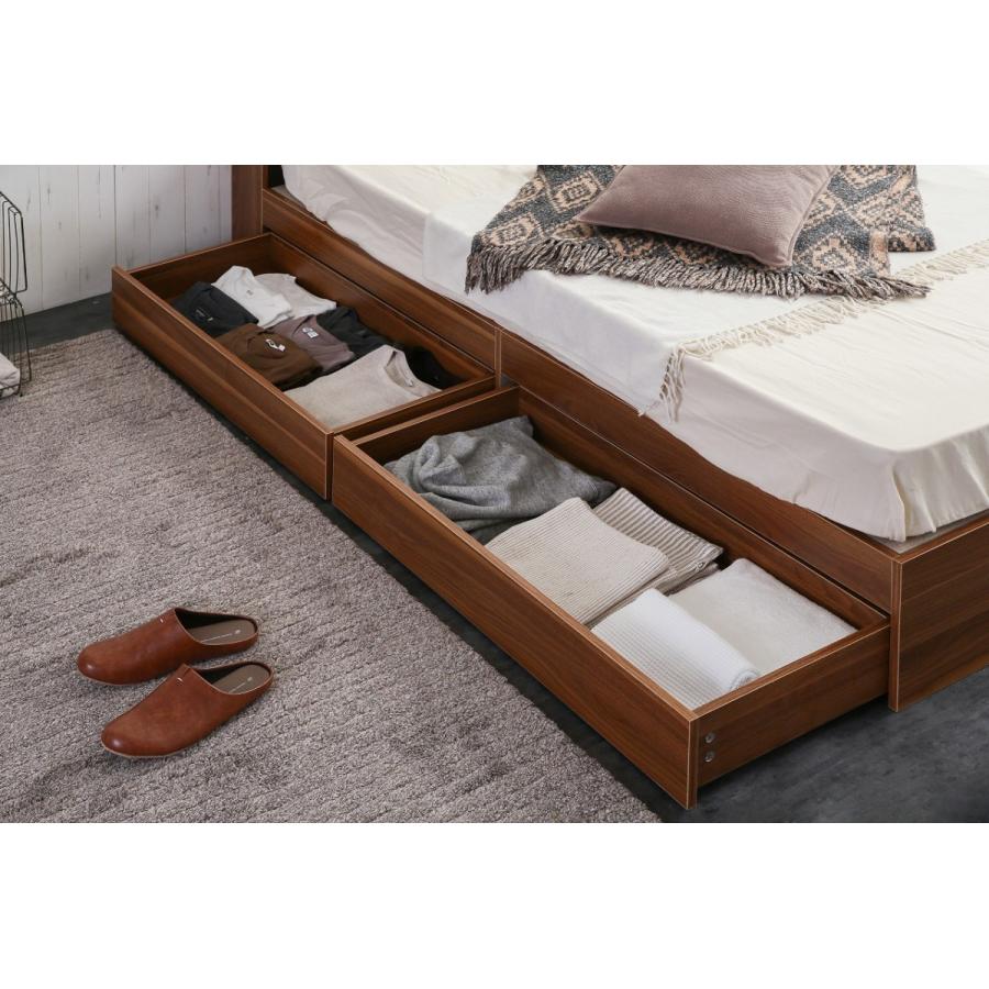 ベッド ダブル ベッドフレーム 収納ベッド チェストベッド 引き出し2杯