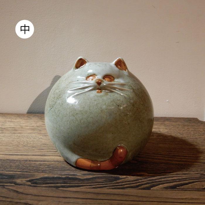 丸猫 大 中 小 3サイズ 猫 ねこ ネコ cat まんまる 置き物 置物 猫置物