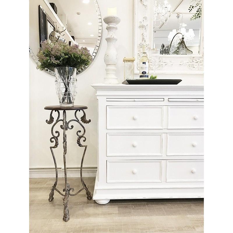 サイドテーブル 花台 アイアン 玄関 モダン おしゃれ コンパクト