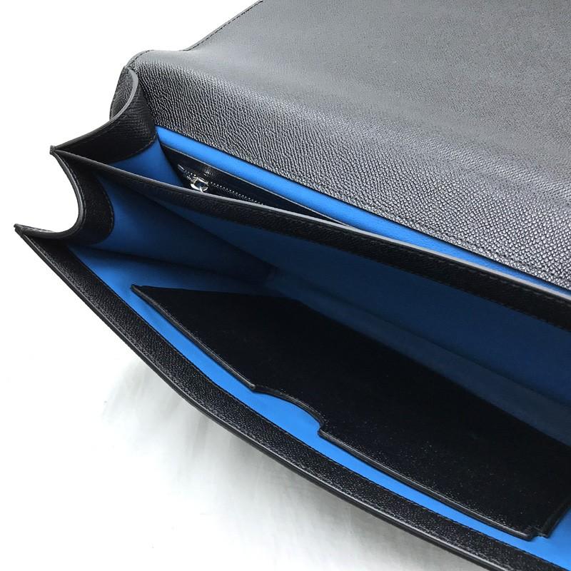 BVLGARI（ブルガリ） ブリーフケース ビジネスバッグ ブラック 型押し