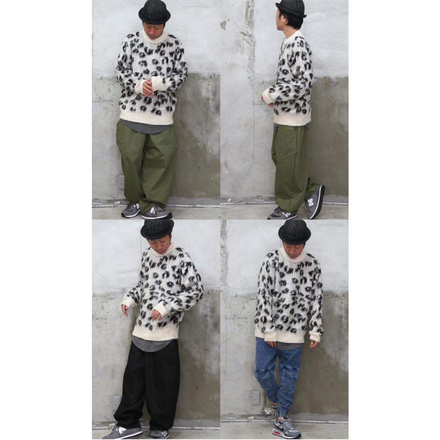 レオパード柄シャギービッグニット シャギーニット メンズ レオパード
