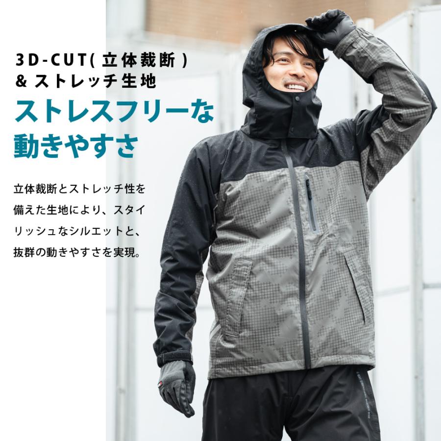 カジメイク レインジャケット メンズ レディース レインウェア 防水