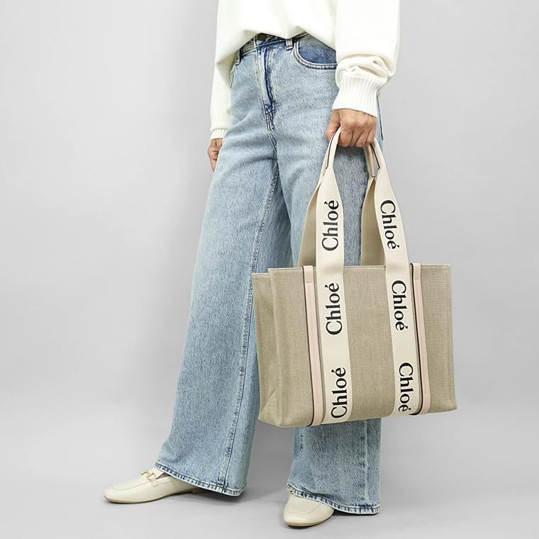 Chloe（クロエ） PayPay最大14% レディース トートバッグ WOODY MEDIUM