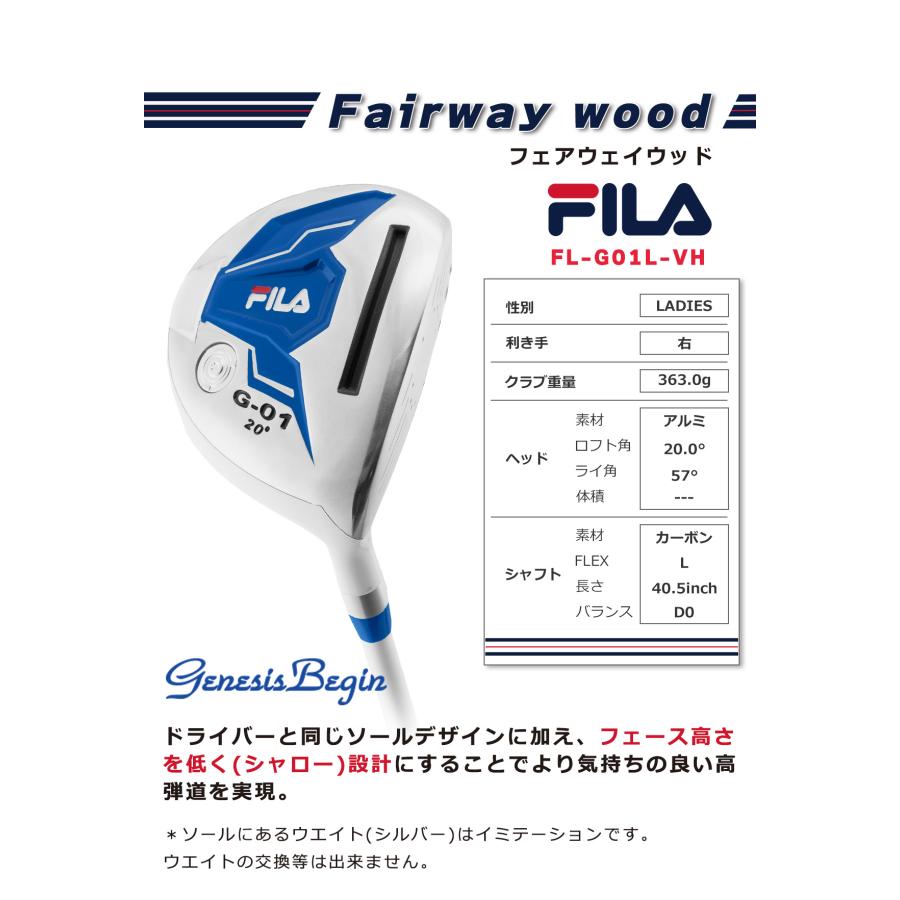 ゴルフクラブセット レディース FILA GOLF フィラ FL-G01L ブルー 14点