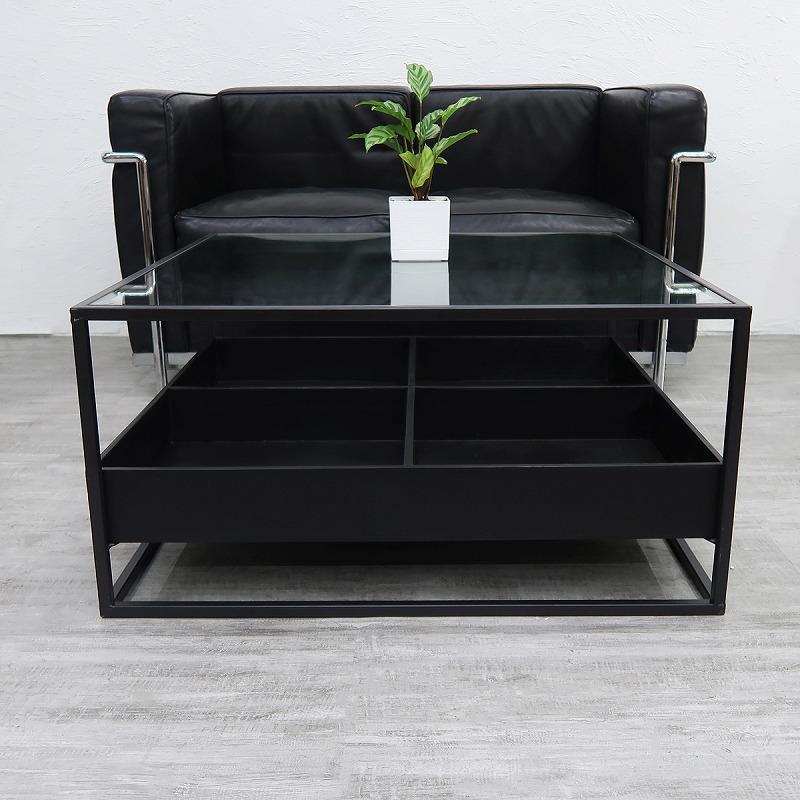 ゲリラセール センターテーブル ガラステーブル スクエア サイド