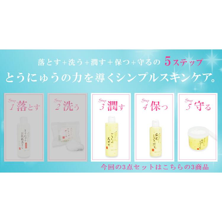 豆乳 スキンケア 3点セット / 美潤水 ( 化粧水 )300ml 乳液180ml