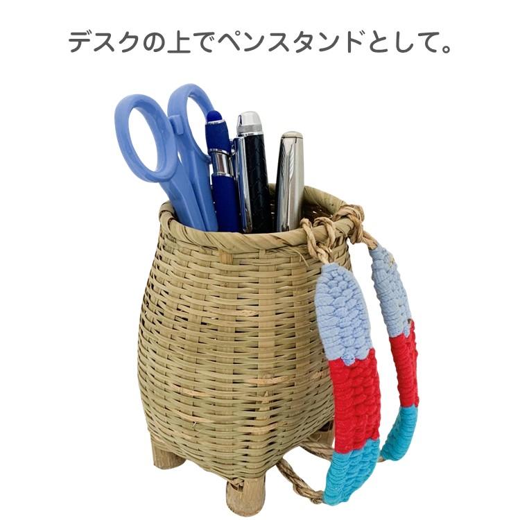 竹背負いカゴ 網代編み 手造り 箕 竹 み 竹製品 ミニチュア 竹かご 籠