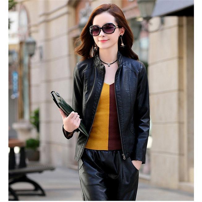 ライダースジャケット レディース ラム革 羊革 立ち襟 レザー