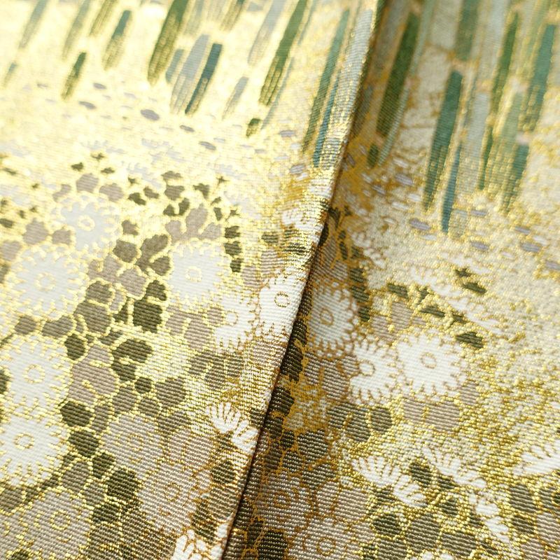 中古 色留袖 松尾光琳 木賊鷺 落款入り 一つ紋付き 縮緬 正絹 古典柄