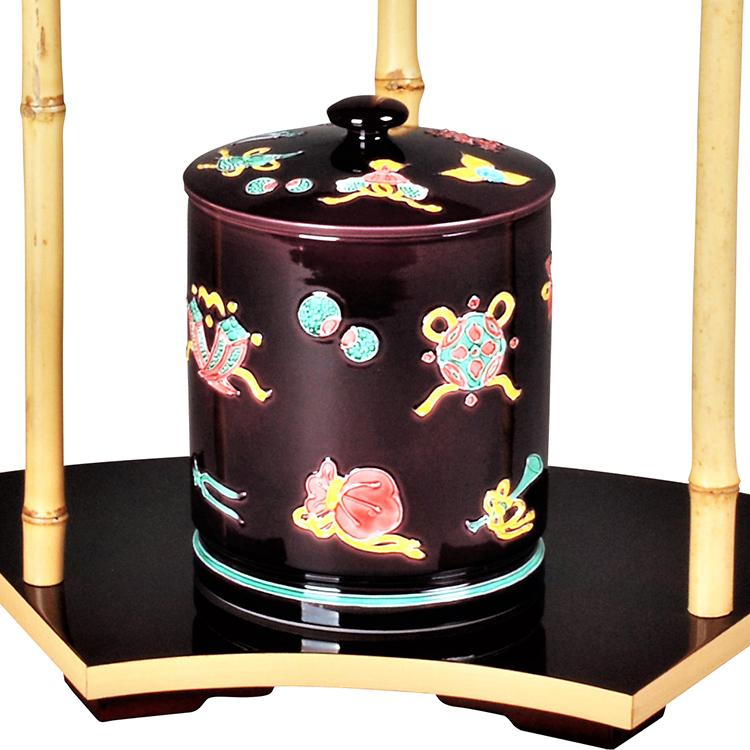 水指 紫交趾 宝尽 勝見永泉作 茶道 茶道具 : 和空間ヤフーショップ