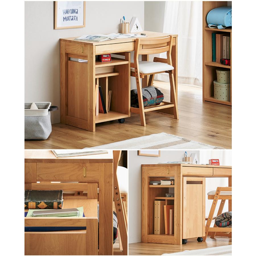 堀田木工所 国産 キャスター付き デスクワゴン サイドワゴン サイド