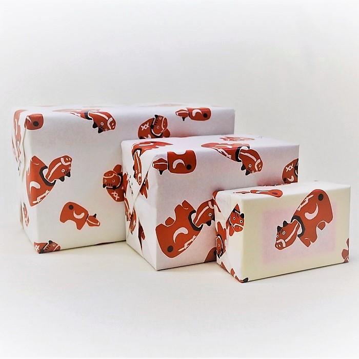 赤べこ（大）日本のお土産会津張子赤べこ 約 16.0×10.0×7.0（cm） : 笑