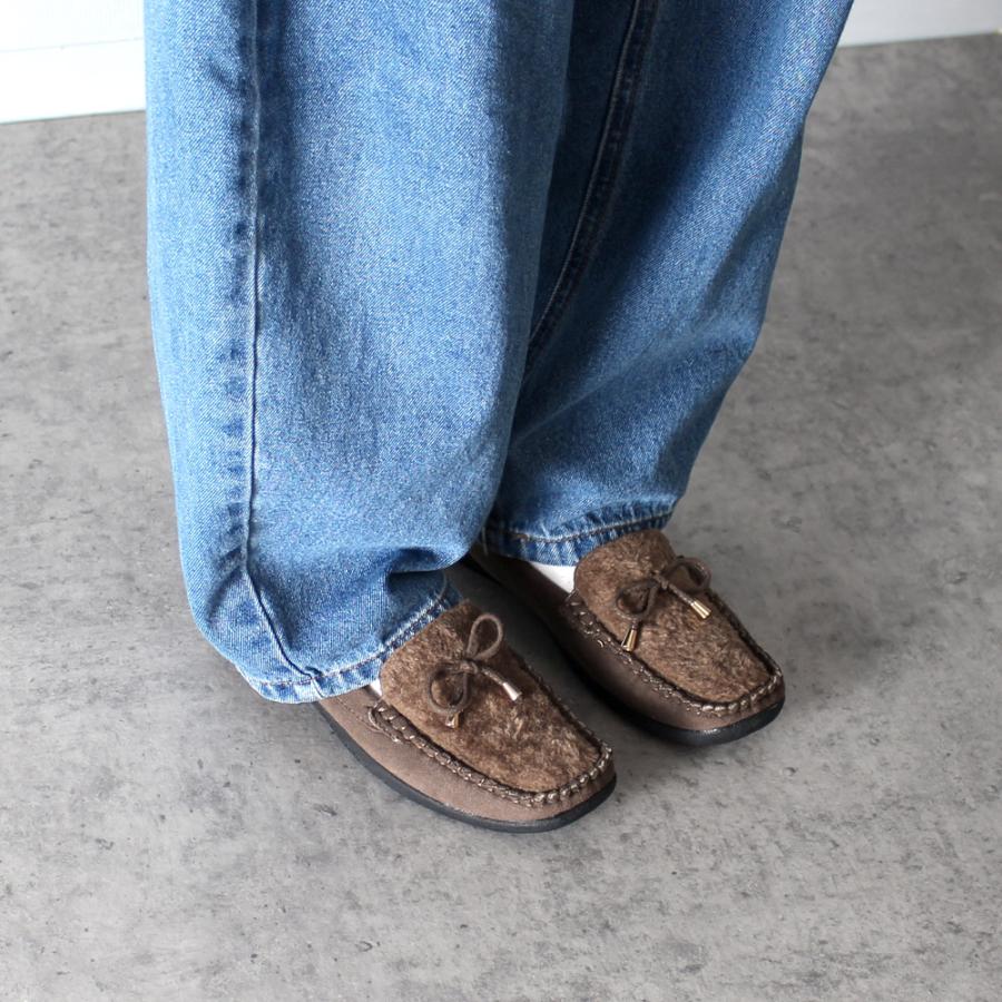 Parade 爆買 ドライビングシューズ レディース フラットシューズ ボア