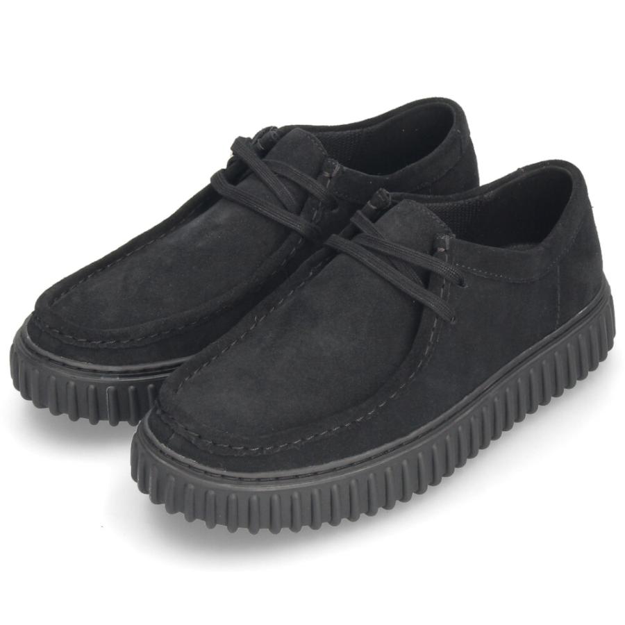 Clarks（クラークス） レザー スエード スニーカー メンズ Torhill Lo