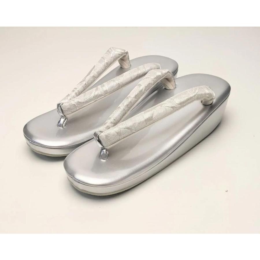 和装 草履バッグセット フォーマル 帯地 シルバー フリーサイズ u25