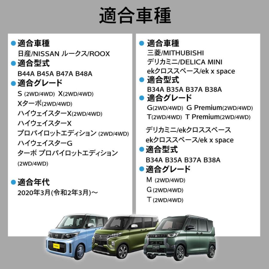 デリカミニ ルークス ekクロススペース スカッフプレート サイド