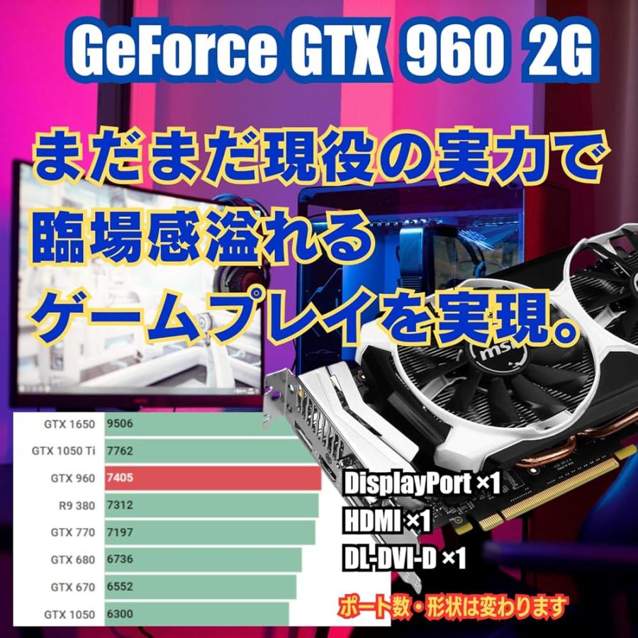 ゲーミングPC 初心者向け G-StormR 第6世代 i5 CPU GeForce GTX 960 4G