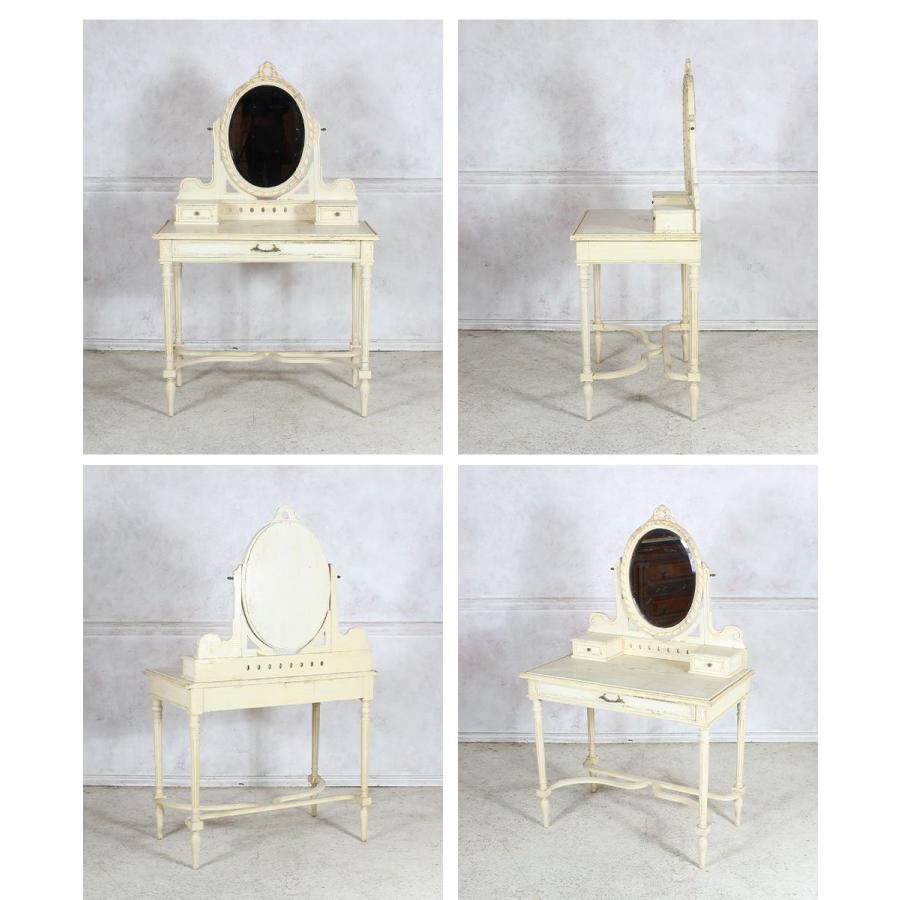 アンティーク家具 ドレッサー 一面 鏡 化粧 メイク 台 イギリス