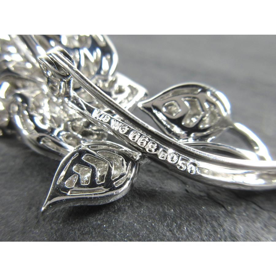 K18WG YG グリーンオパール ダイヤモンド ミル打ち フラワー