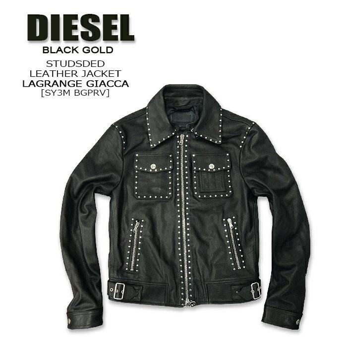 DIESEL（ディーゼル） BLACK GOLD Studs Leather Jacket @LAGRANGE
