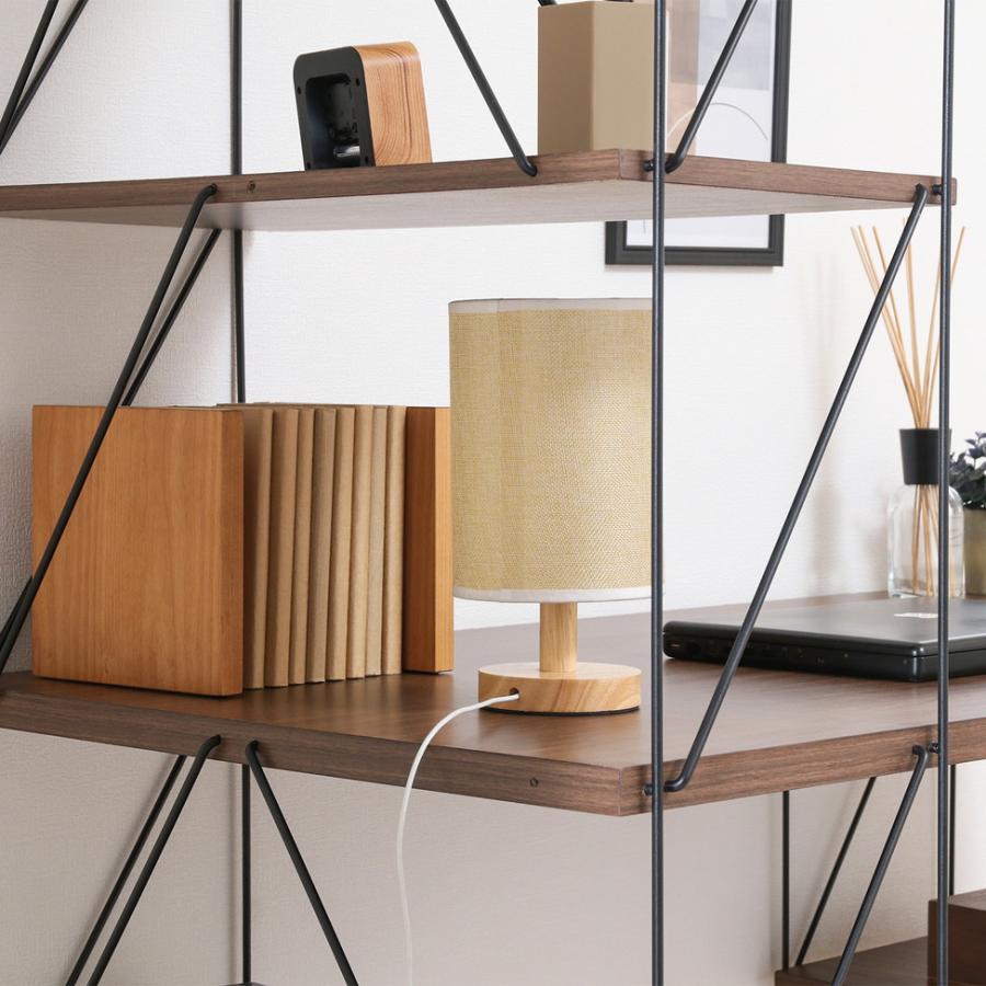 EZBO ワイヤーデスク ブラウン 差し込むだけの簡単組み立て パソコン