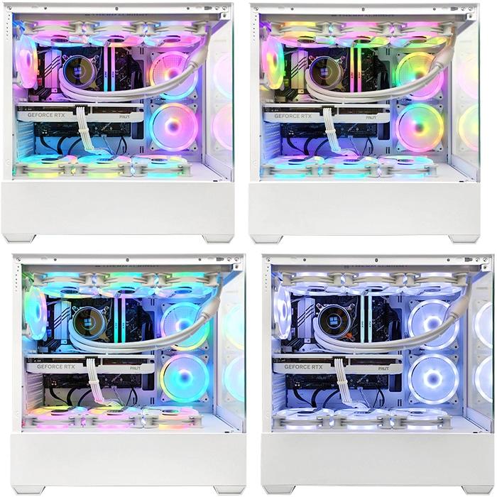 PASOUL ゲーミングPC デスクトップパソコン GP-V3 ホワイト ピラーレス