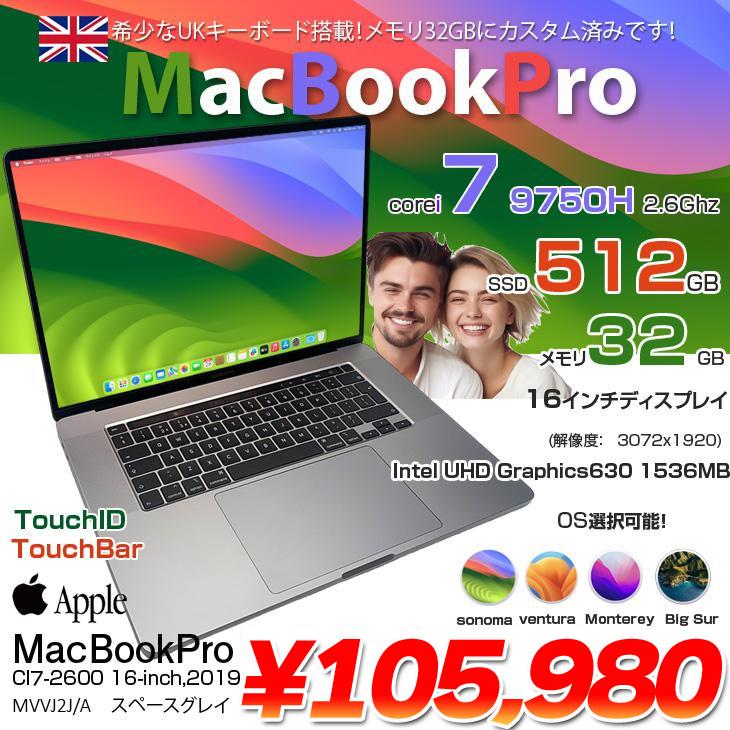 MacBook Pro Apple 16inch MVVJ2J/A A2141 2019 UKキー 選べるOS