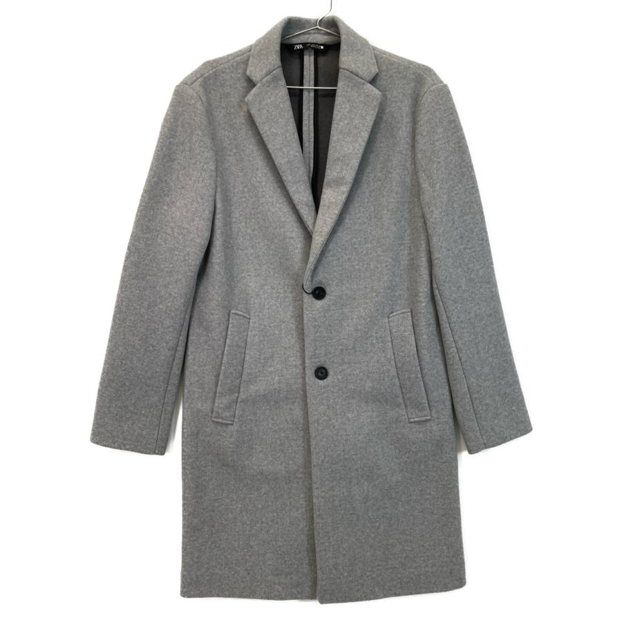 専用 ZARA グレー ウール ピーコート S ZARA グレー ウール混紡 ピーコート
