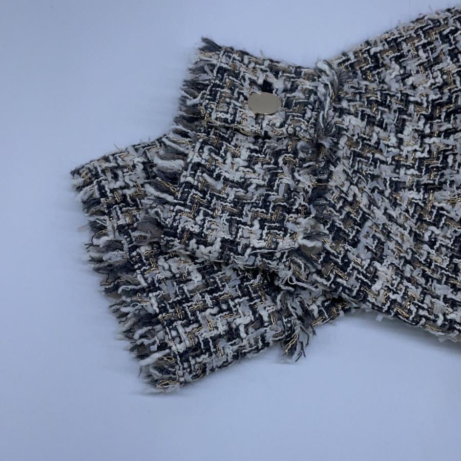 美品/25年製 theory luxe セオリーリュクス シルク混 ツイード ノー