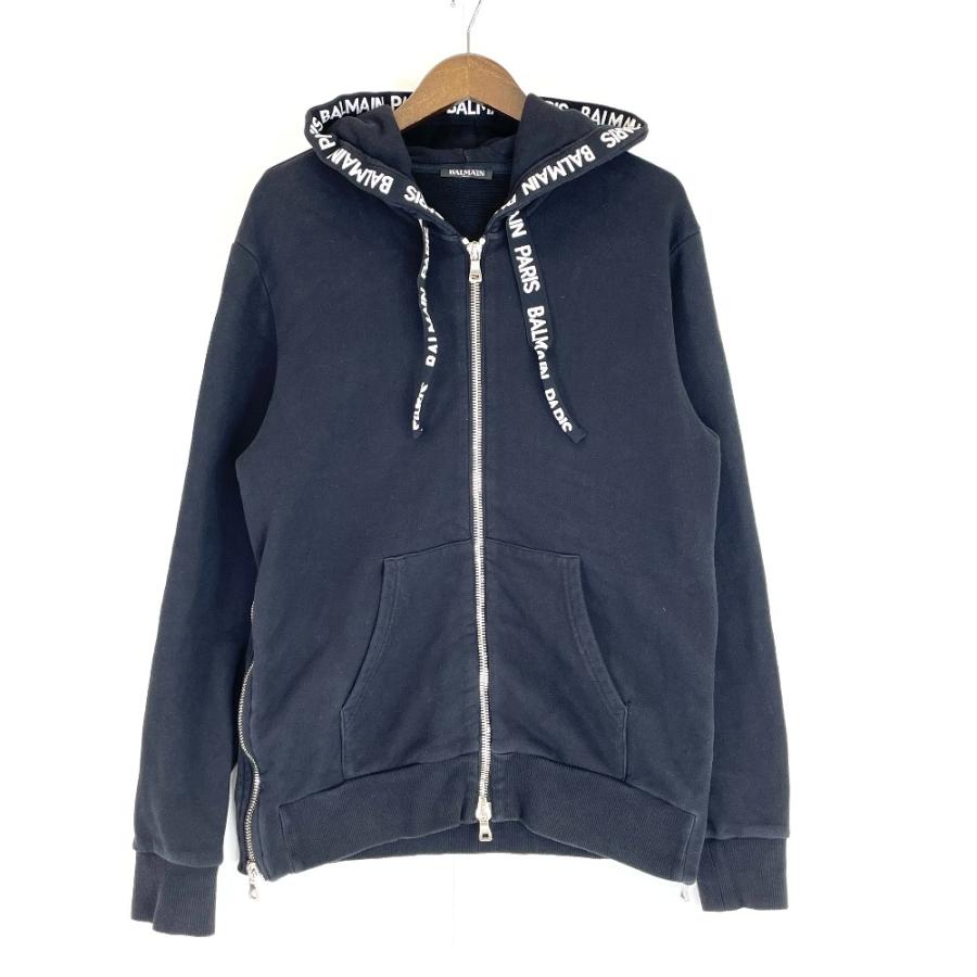 BALMAIN（バルマン） 国内正規/ RH03843J928 LOGO ZIPPED HOODIE