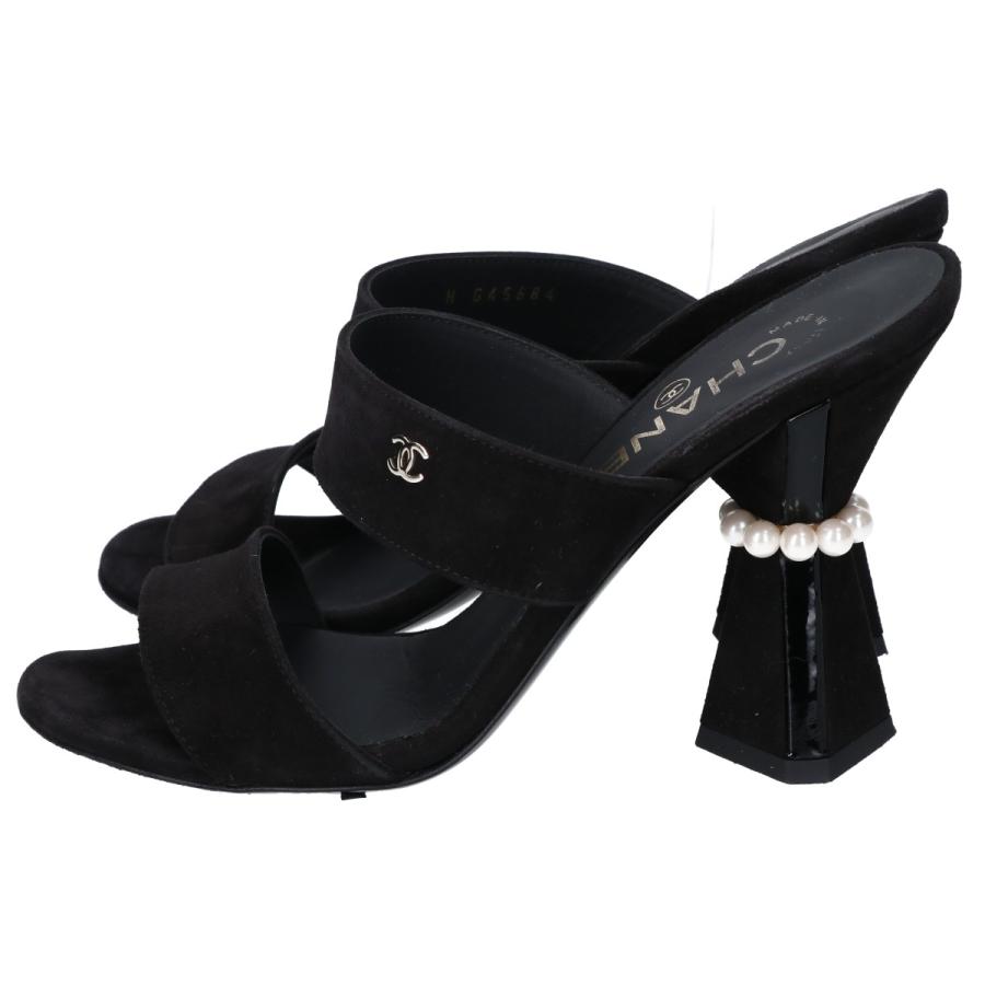 CHANEL（シャネル） 24S G45684 B16509 イミテーションパール付 ヒール