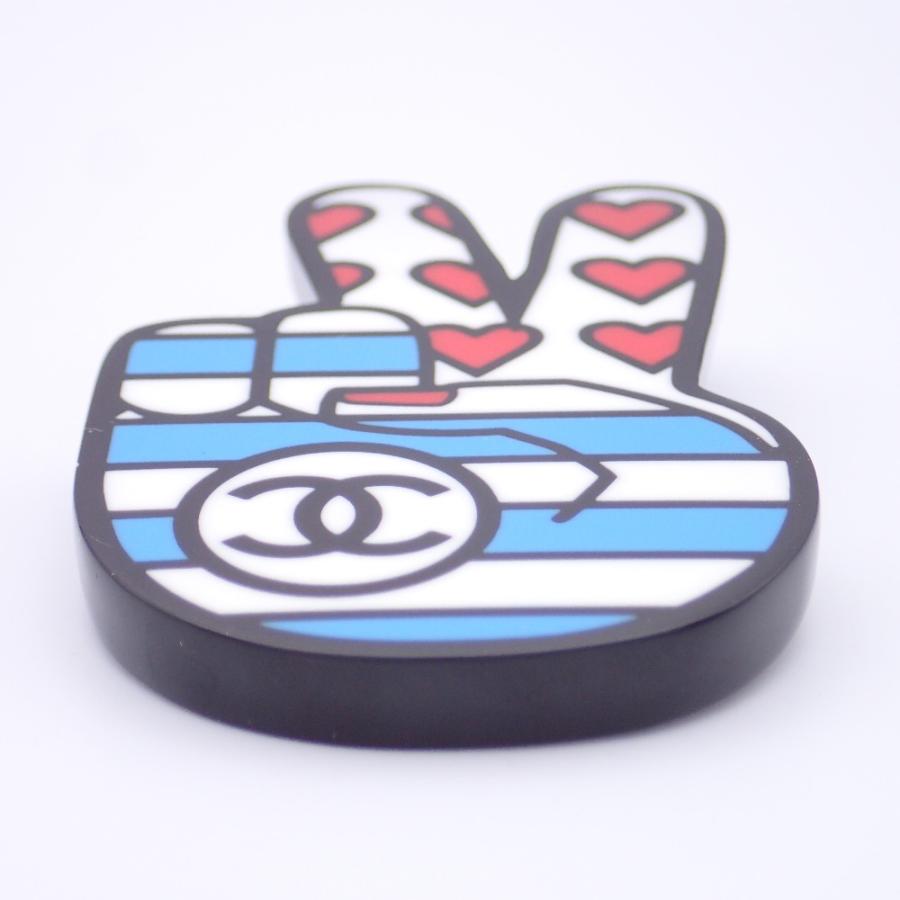 CHANEL（シャネル） 16K ココマーク ピース ブローチ ブルー系