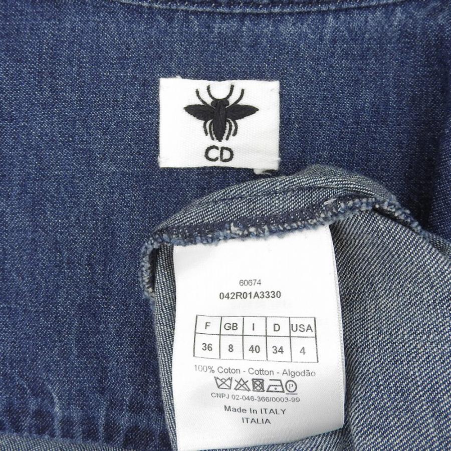 美品 Christian Dior クリスチャンディオール デニム シャツ プリーツ