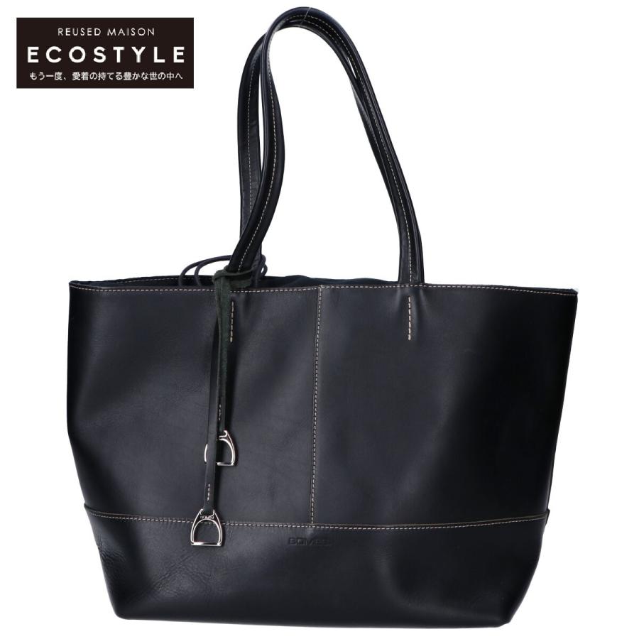 SOMES SADDLE ソメスサドル 巾着付 レザートートバッグ ブラック