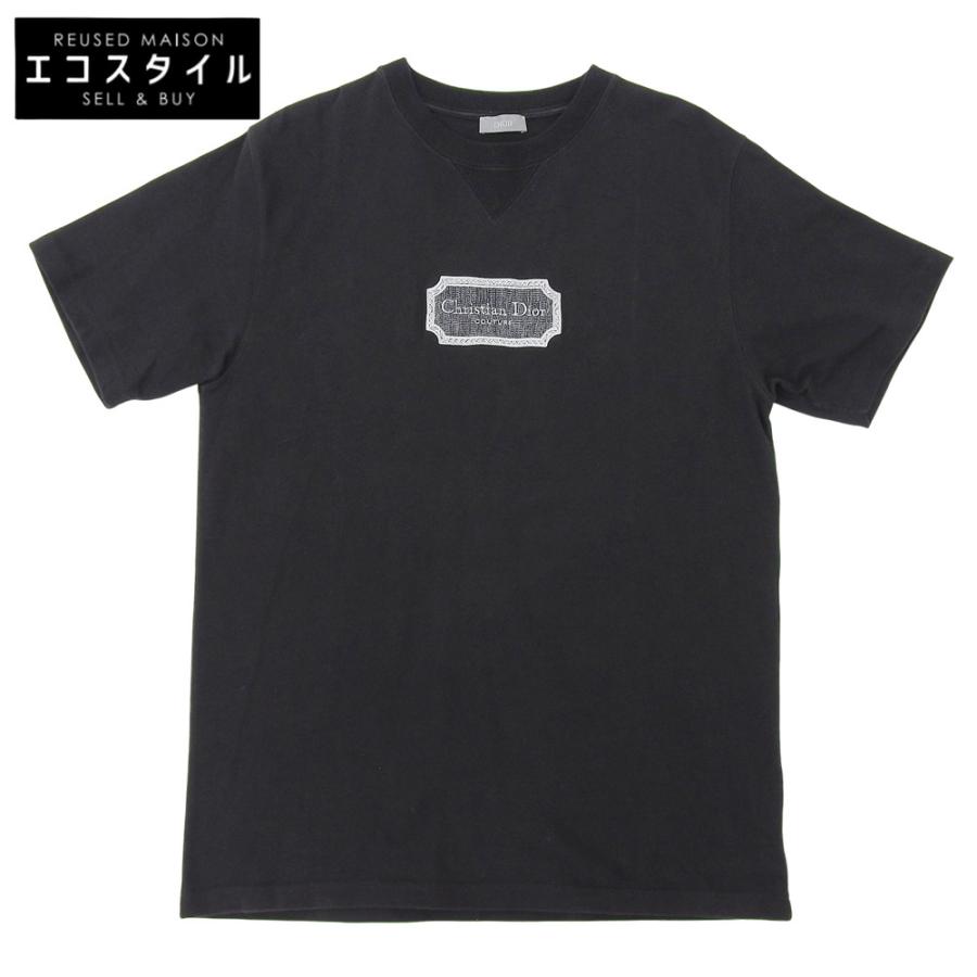 美品 CHRISTIAN DIOR ディオール コットン シグネチャーロゴ Tシャツ