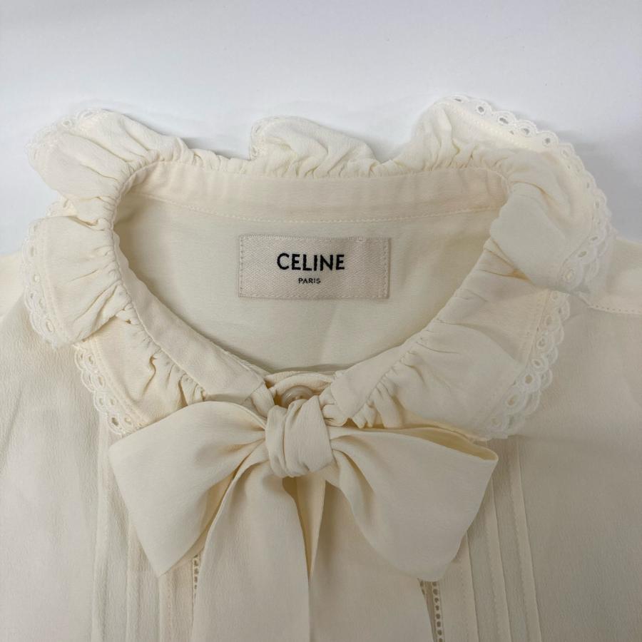 CELINE（セリーヌ） エディ期 2C539008D ホワイト アセテート×シルク