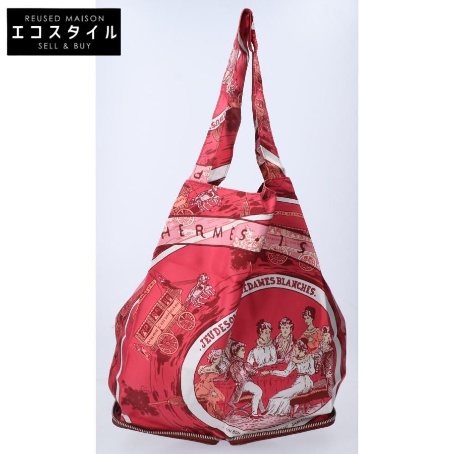 HERMES エルメス □K シルキーポップ 折り畳み式 エコバッグ ブッフル