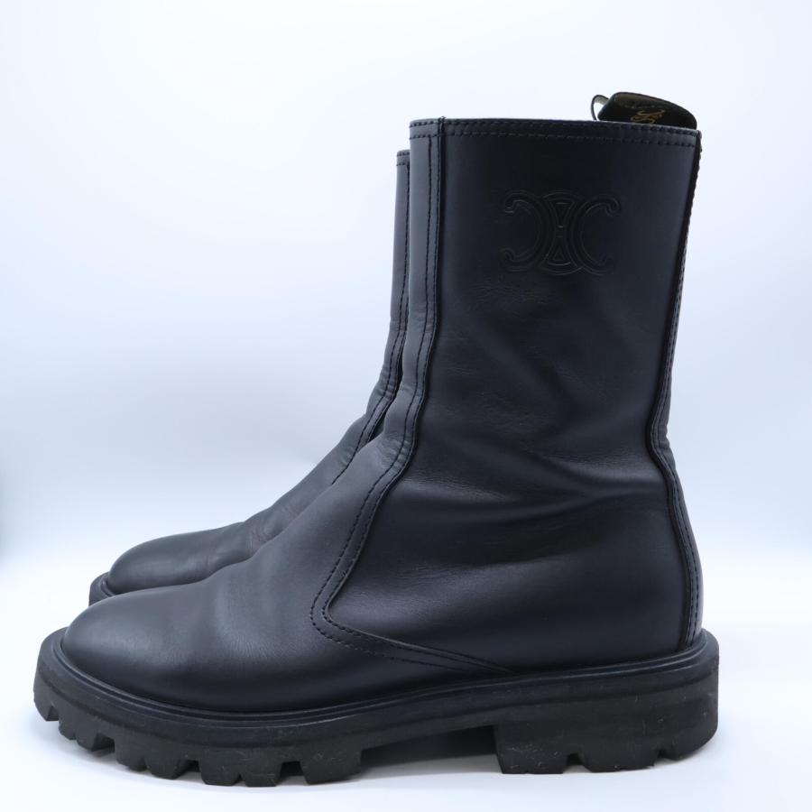 CELINE（セリーヌ） トリオンフ レザー サイドジップ ブーツ シューズ