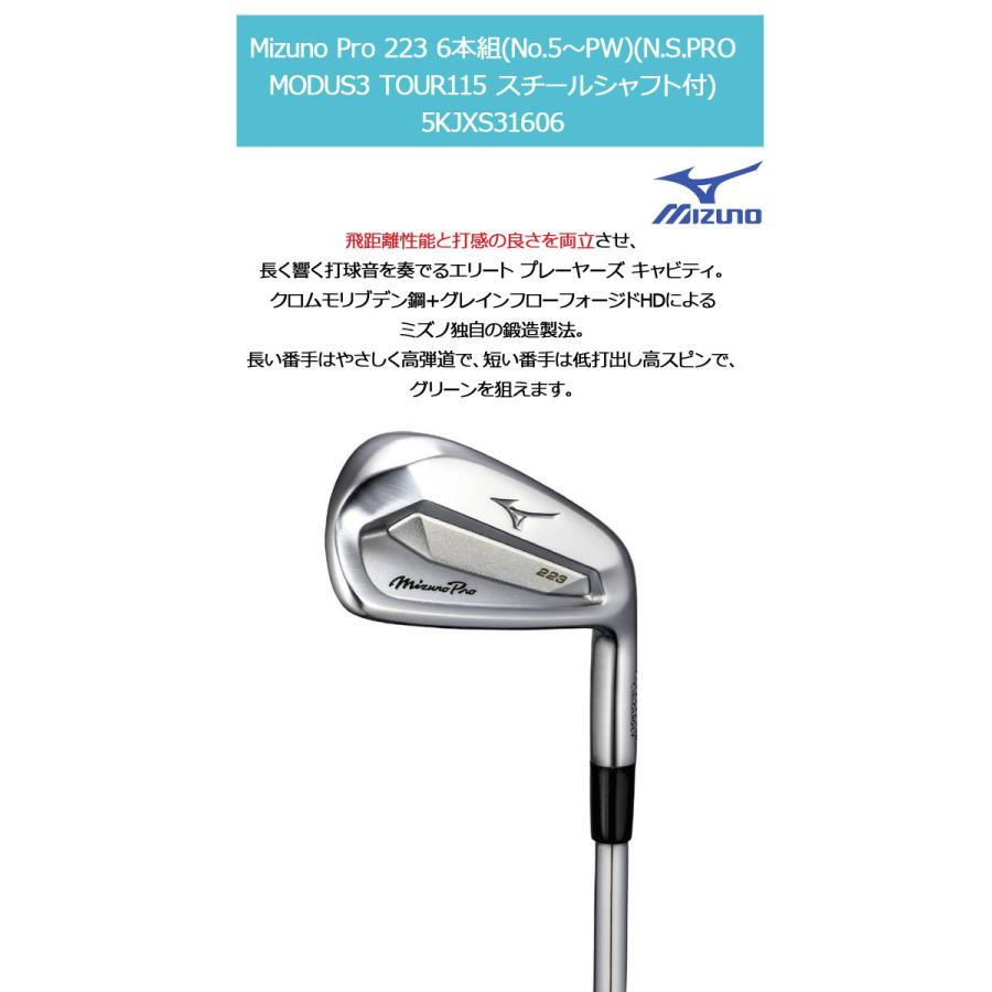 MIZUNO（ミズノ） ミズノプロ 223 アイアン 6本組(No.5〜PW) (N.S.PRO
