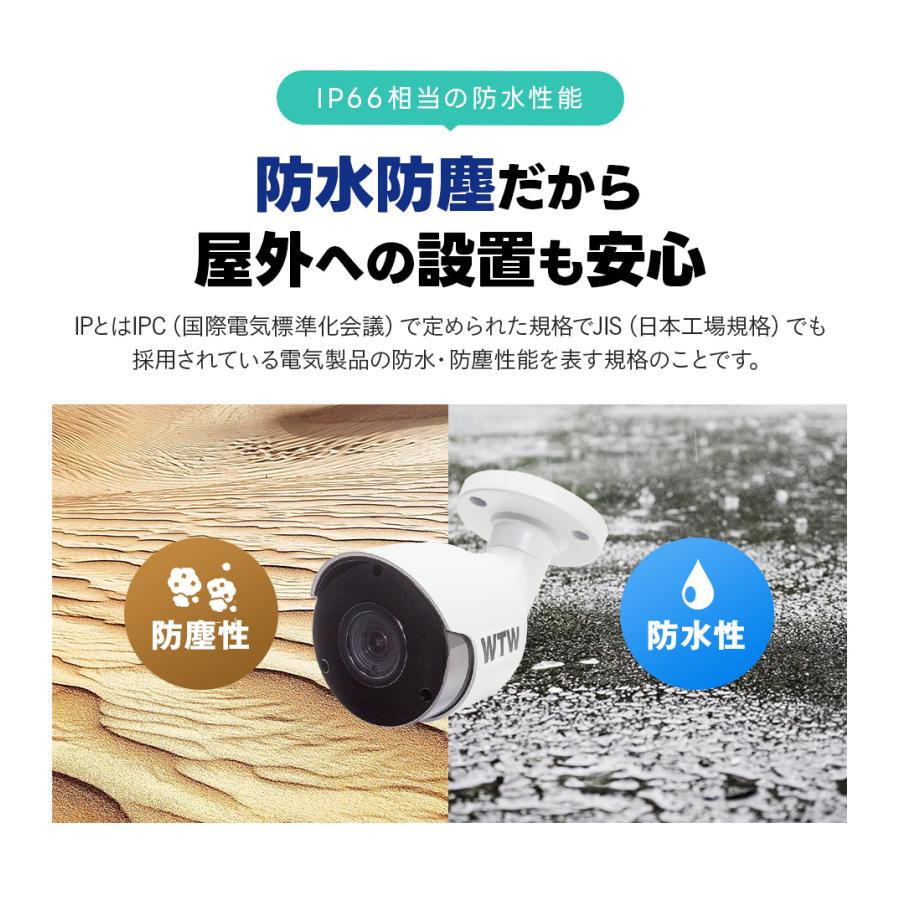 WTW 塚本無線 防犯カメラセット AHD 800万画素カメラ 800万画素録画機